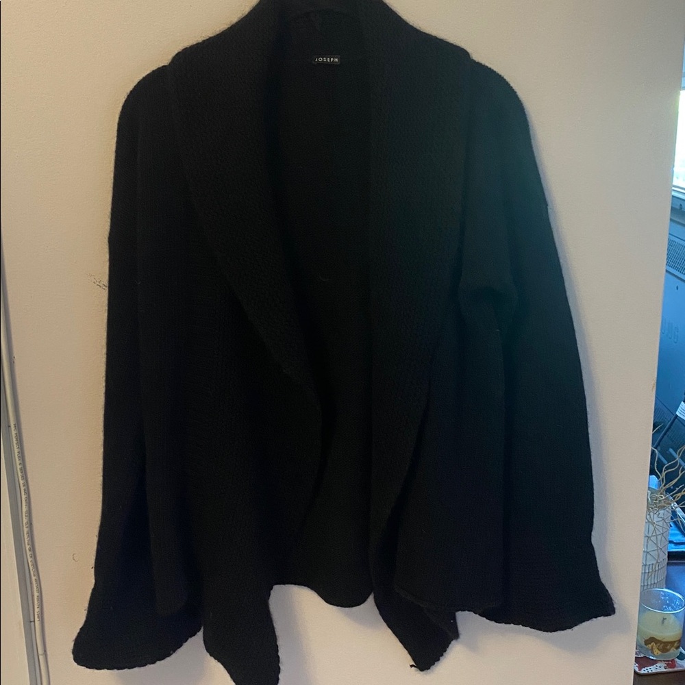 Joseph Black Women's 100% Cashmere Cardigan Sweater Jacket